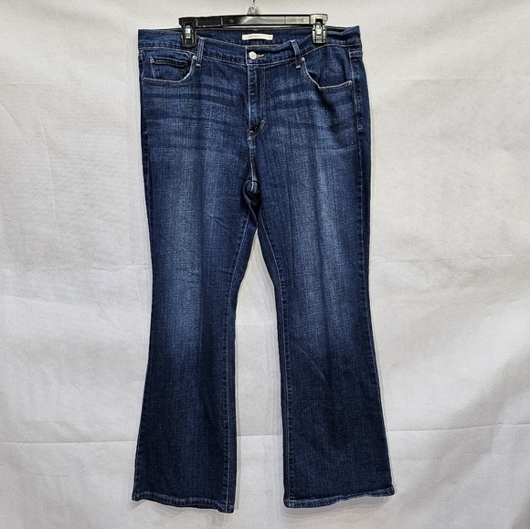 Levi Red Label 515 Boot cut Dark Wash Denim Jeans 99% Cotton 1% Elastane Sz 16 - Picture 1 of 7